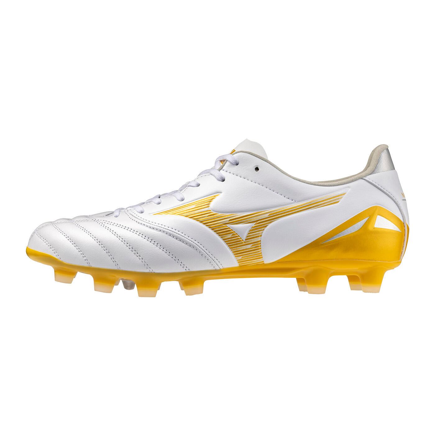 Buty piłkarskie Mizuno Morelia Neo IV Pro FG Białe i złote