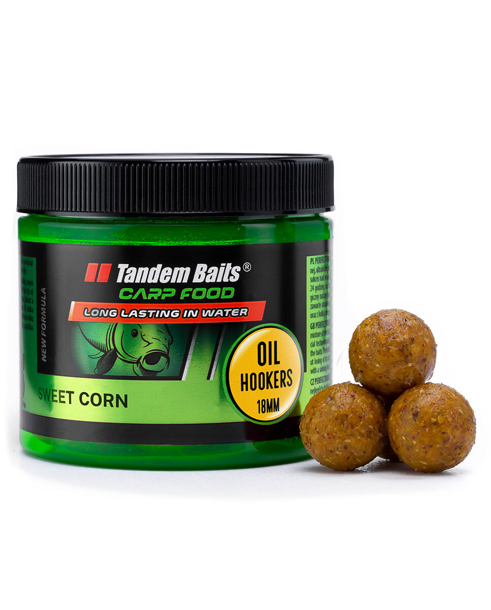 Kulki haczykowe Carp Food Oil Hookers 18mm/120g Słodka Kukurydza
