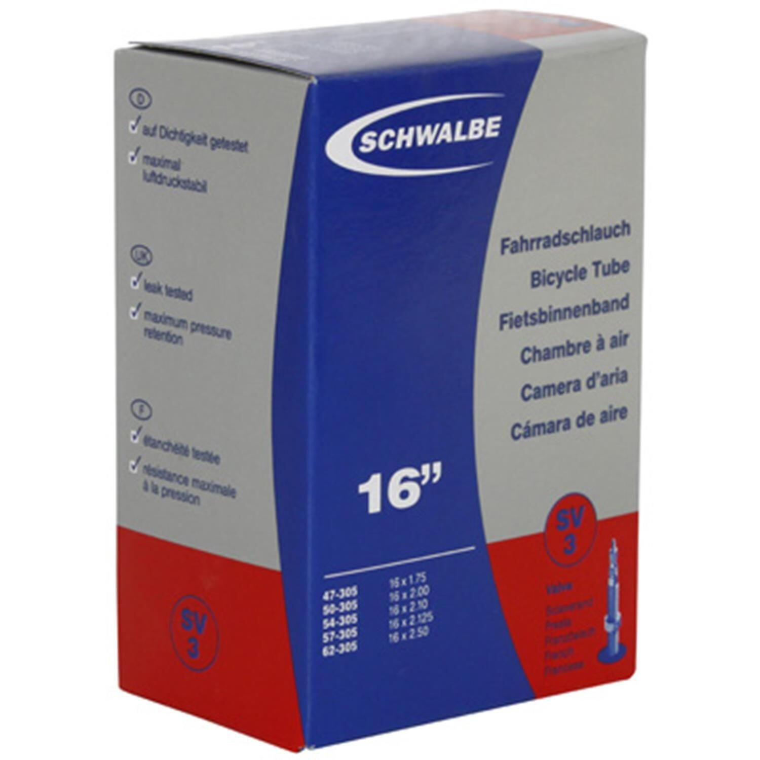 Schwalbe SV3 dętka 16 47-62-305 wentyl Presta 40 mm