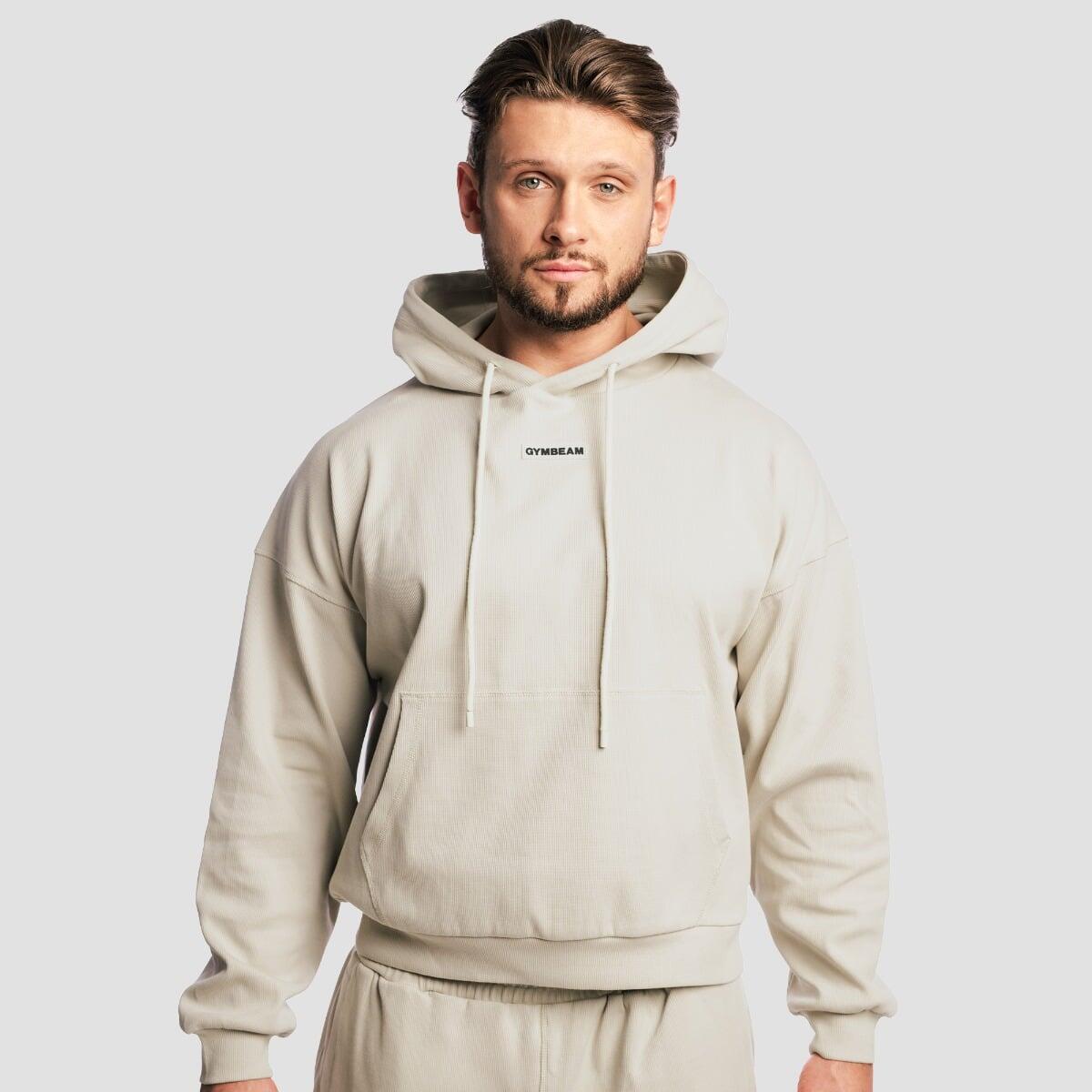 Bluza męska z kapturem oversize szara Aura