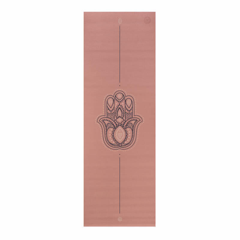Mata do jogi Bodhi Leela 4,5mm - różowy hamsa