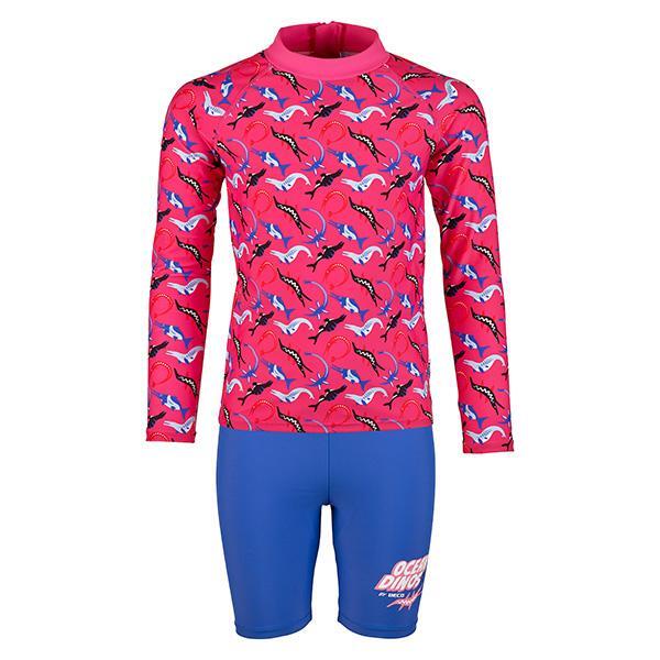 Beco Ocean Dinos rashguard dla dziewczynek - różowo-niebieski