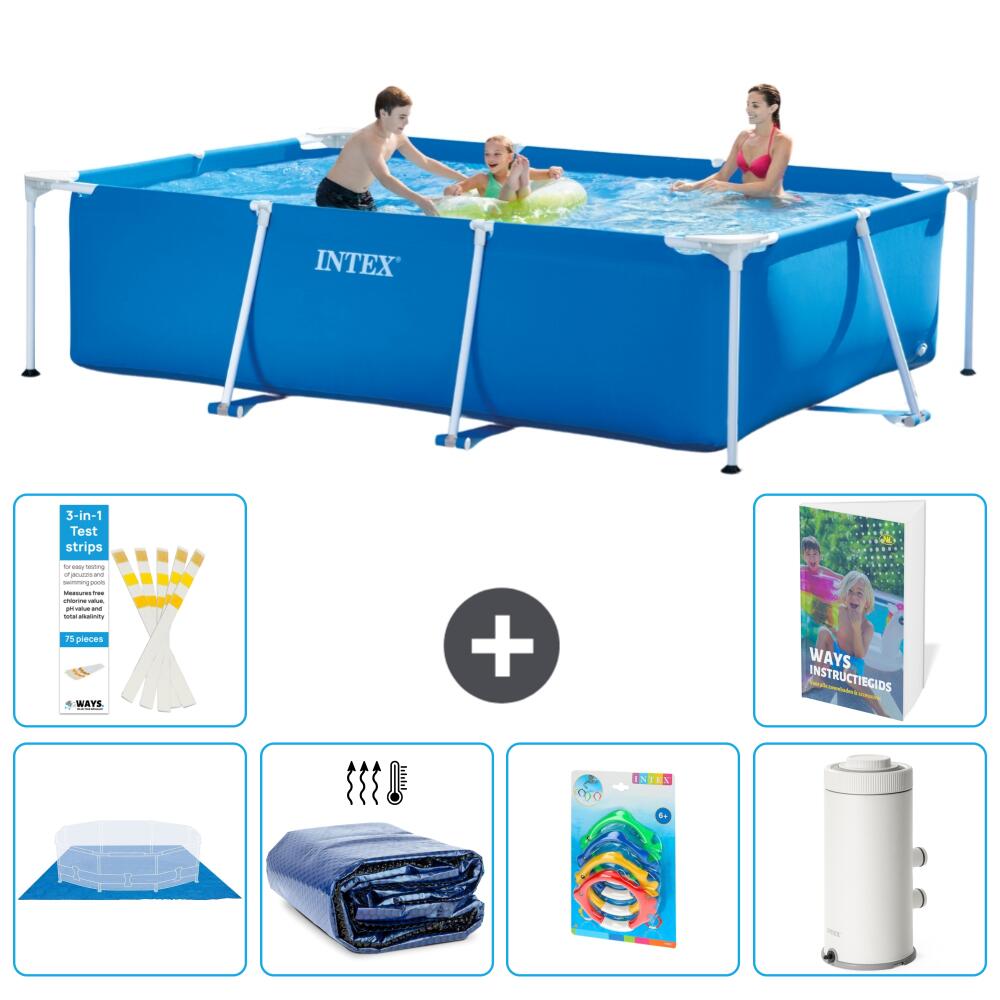 INTEX Basen ze stelażem Prostokątny - 300x200x75 cm - 7-częściowy S123