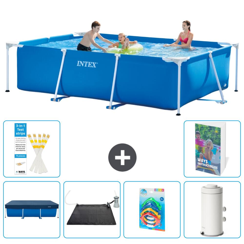 INTEX Basen ze stelażem Prostokątny - 300x200x75 cm - 7-częściowy S118