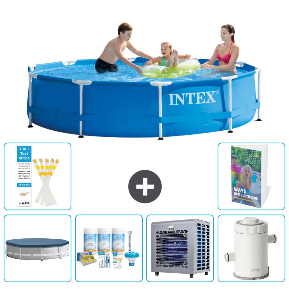 INTEX Basen ze stelażem Okrągły - 305x76 cm - 7-częściowy S90