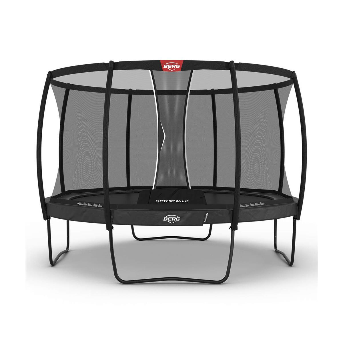 Trampolina Champion Regular 380 + Siatka Bezp. Deluxe Szary