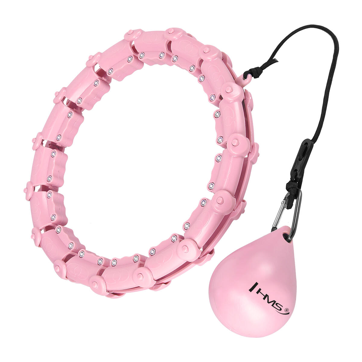 Hula Hoop z Guzikami i Obciążeniem - Różowy