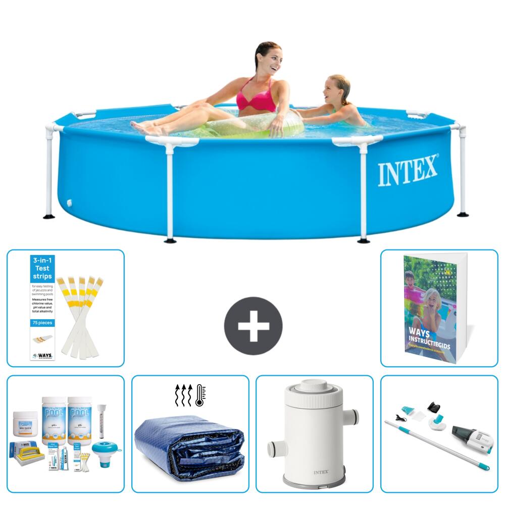 INTEX Basen ze stelażem Okrągły - 244x51 cm - 7-częściowy S136