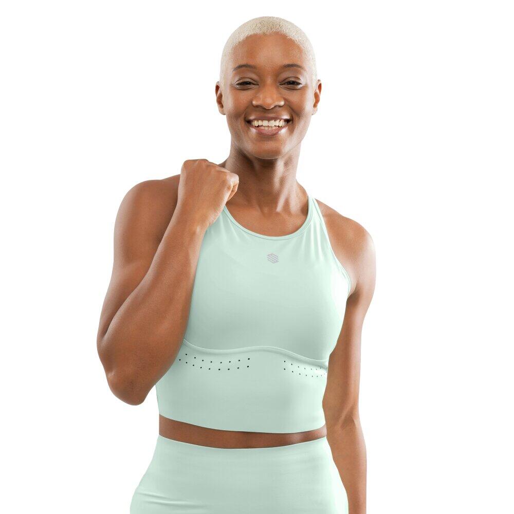 Damski top do biegania bez rękawów Fitness Siroko Namib Mint