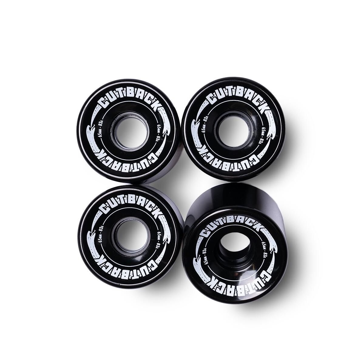 Koła do Longboardu Deskorolki Cutback Surfskates Infiniy Black 65mm