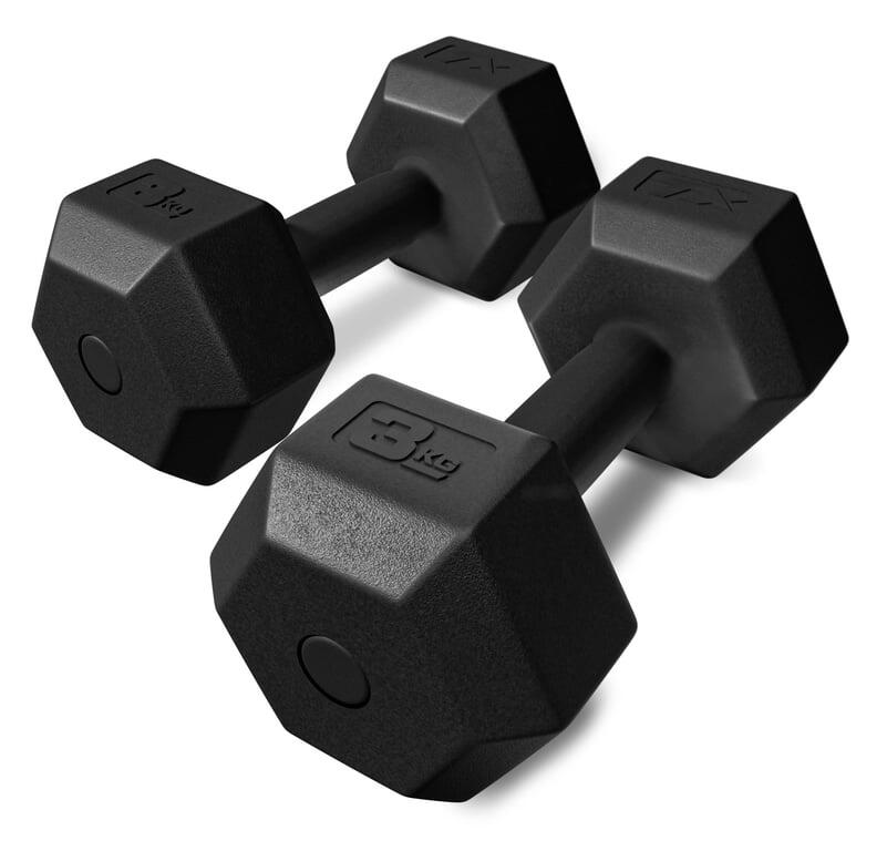 Zestaw hantli bitumicznych do ćwiczeń siłowych Trex Sport 2×3kg