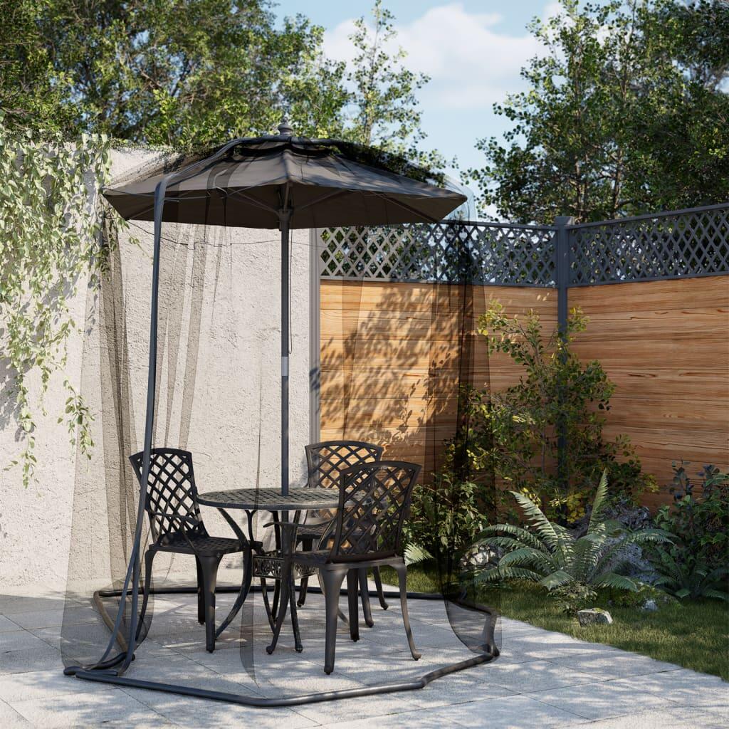 VidaXL Moskitiera na parasol Ø330 cm czarna