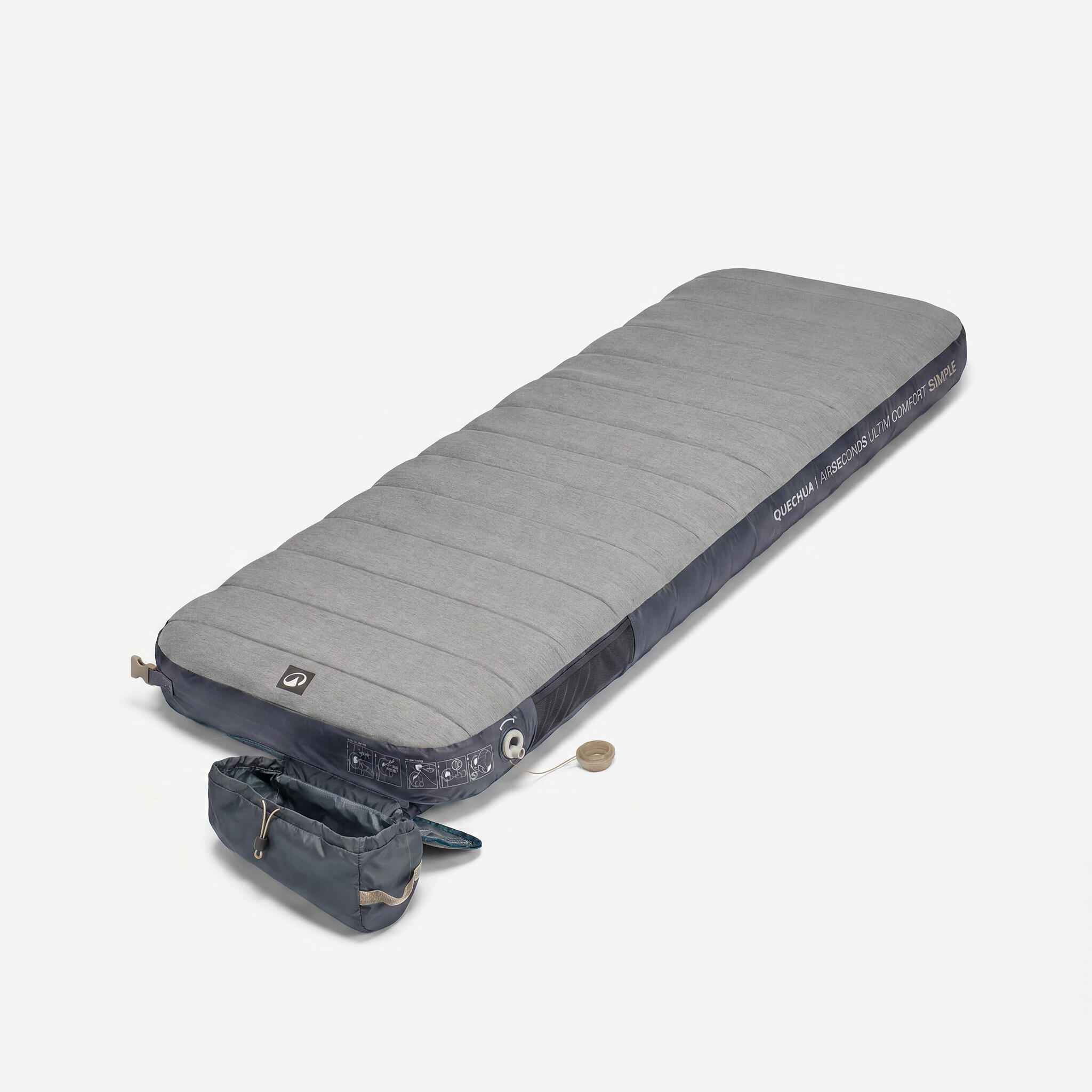 Materac dmuchany kempingowy Quechua Air Seconds Ultim Comfort 70 cm 1-osobowy