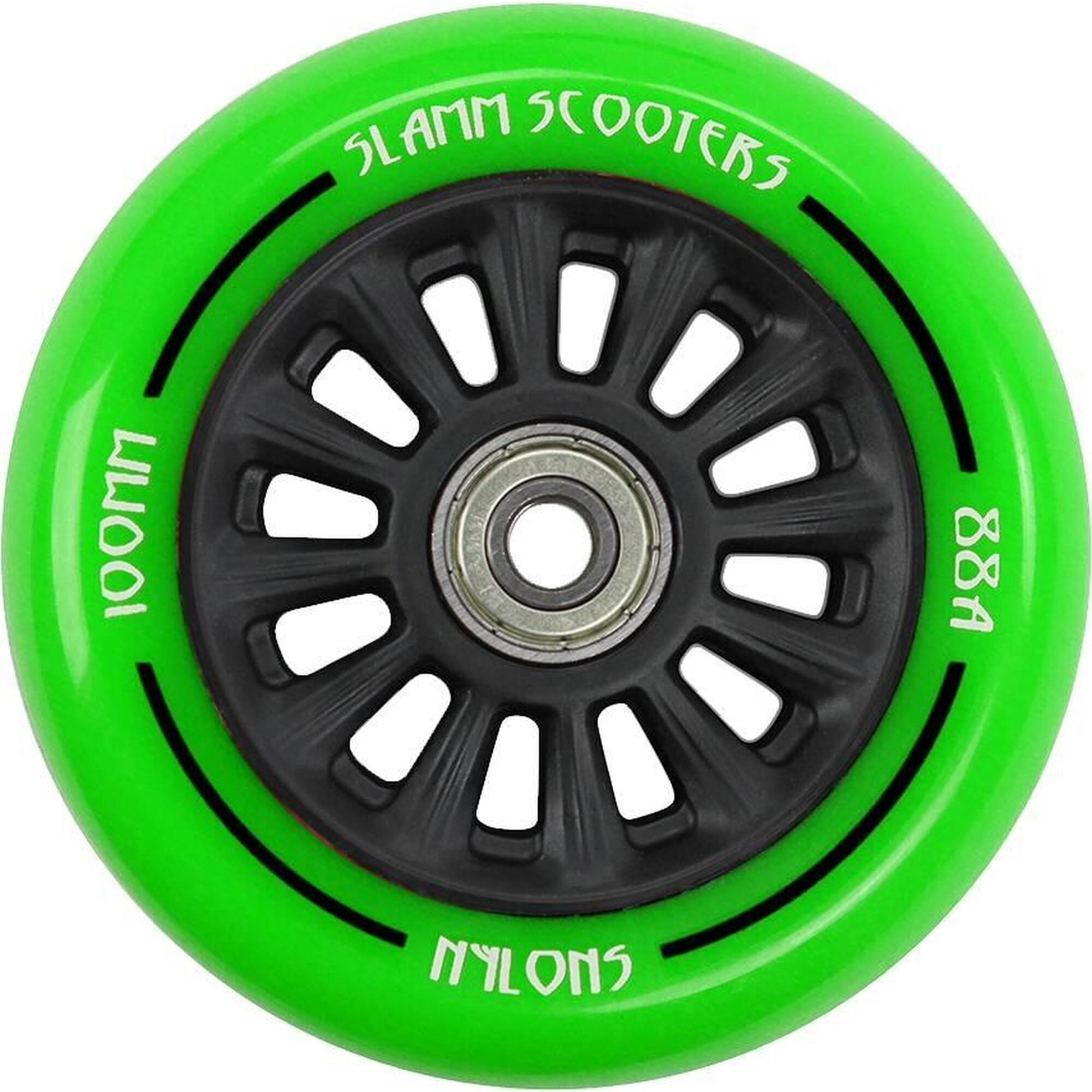 Hulajnogi Kółka Slamm Nylon Core 100mm Kółko Do Hulajnogi - 100mm - Zielony
