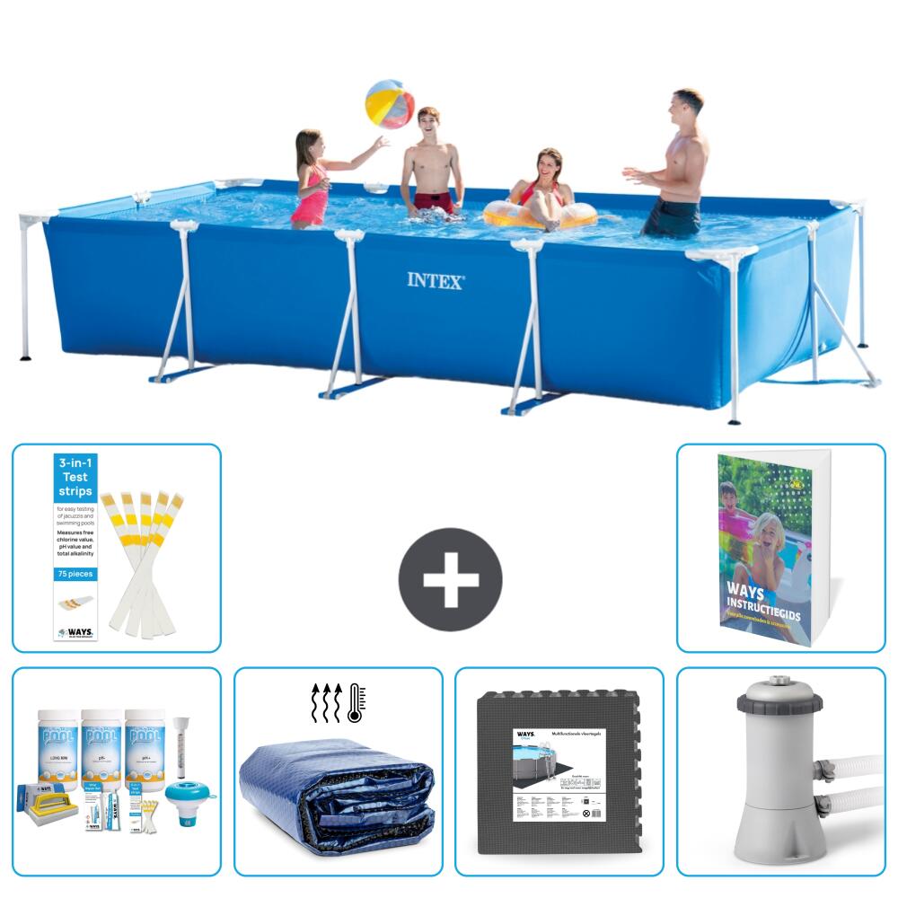 INTEX Basen ze stelażem Prostokątny - 450x220x84 cm - 7-częściowy S59