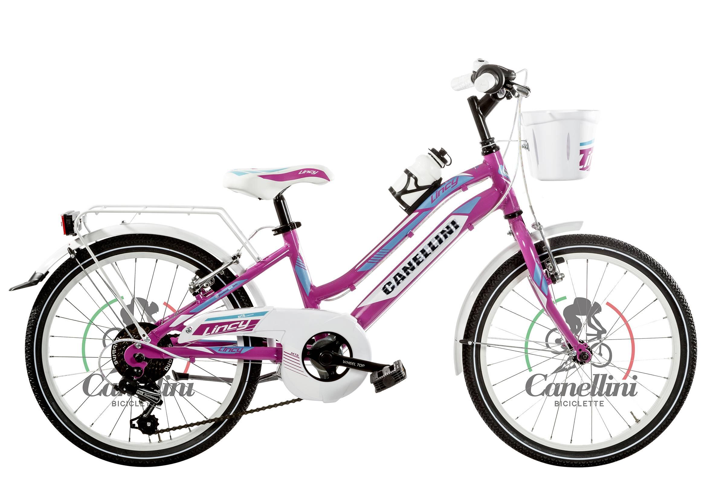 Rower Dziecięcy MTB Canellini LINCY 20 - Fuksja/Błękitny
