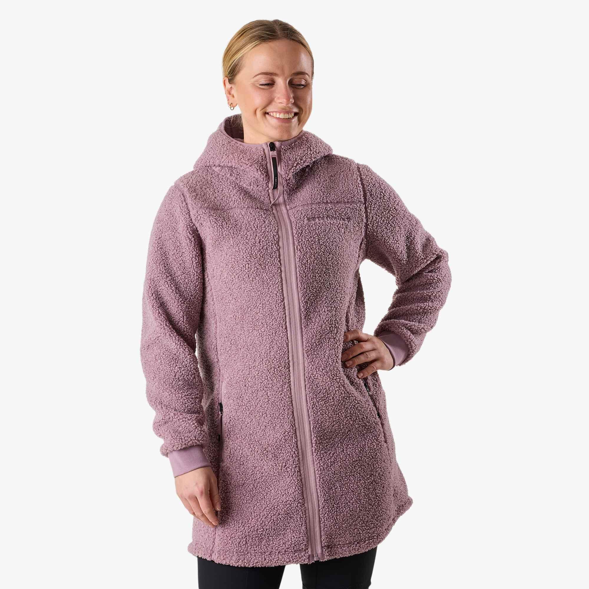 Bluza Polarowa Rozpinana Wędrówki Kobieta Lofoten Regularny Krój