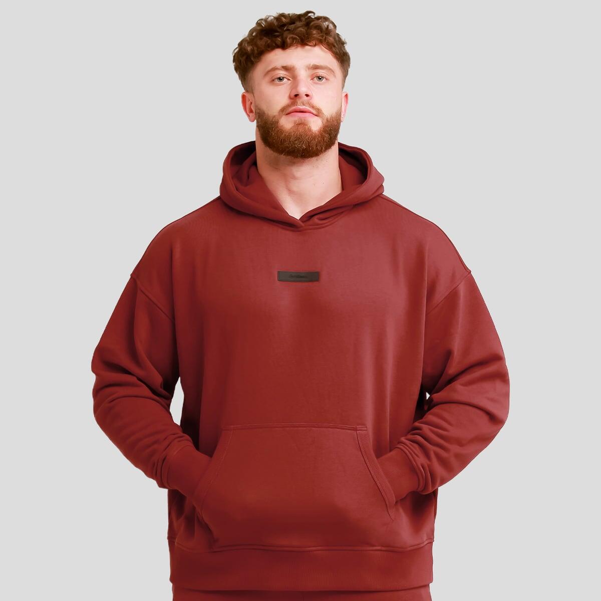 Bluza męska z kapturem oversize czerwona Unstoppable
