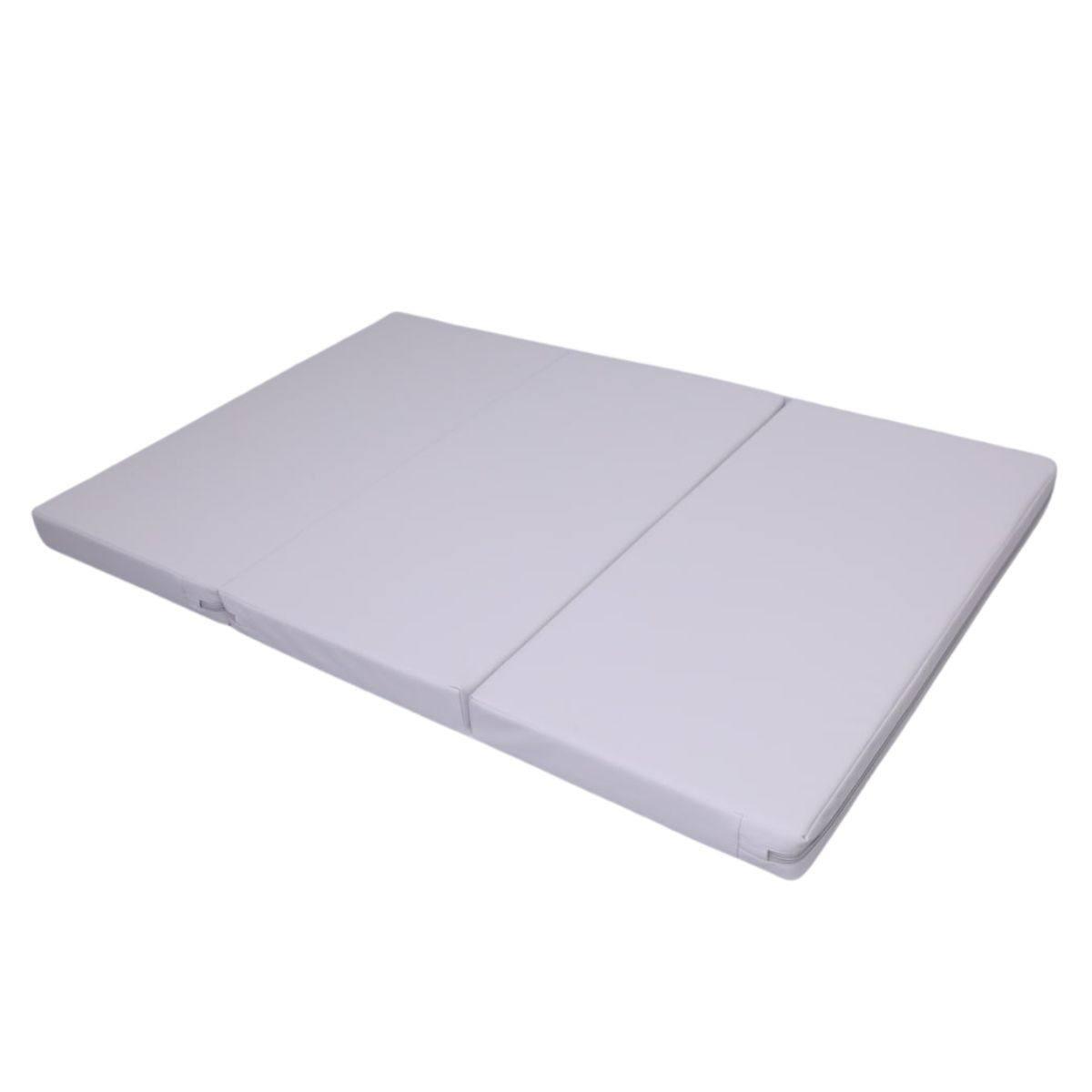 Dziecięca Materac PU Składany Trzyczęściowy 150x100x8 cm Satellite Szary