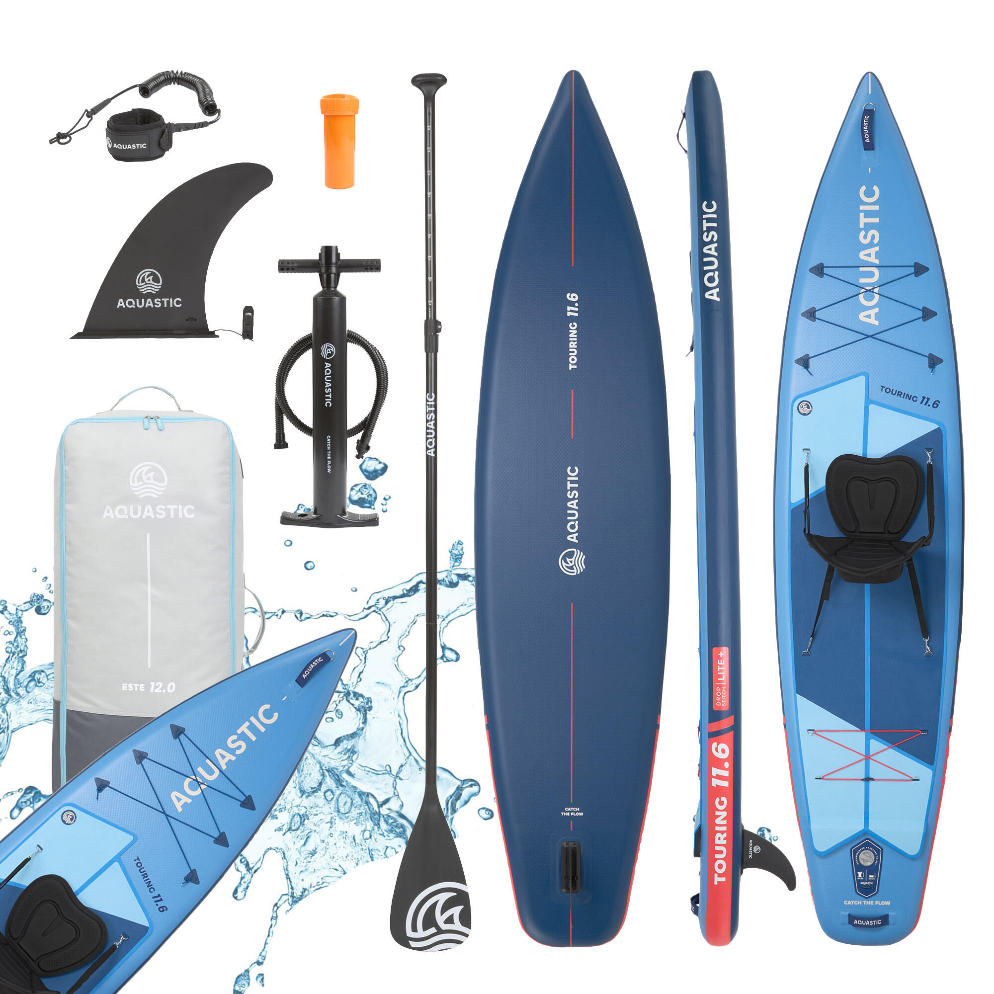 Deska SUP AQUASTIC Touring 11'6 Zestaw z siedziskiem
