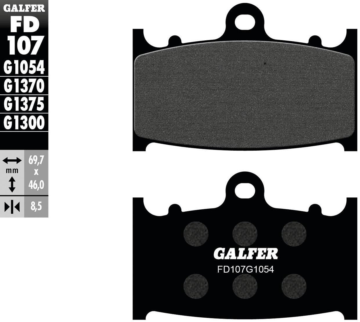 GALFER FD107 (G1054) klocki hamulcowe tarczowe