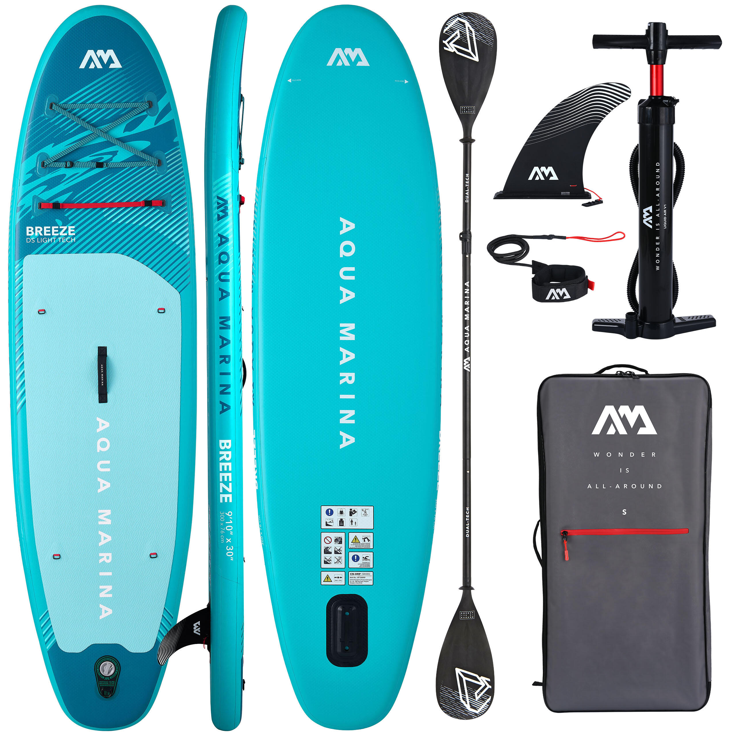 Deska SUP Pompowana Aqua Marina Breeze 9'10 300 cm 2026 + WIOSŁO KAJAKOWE