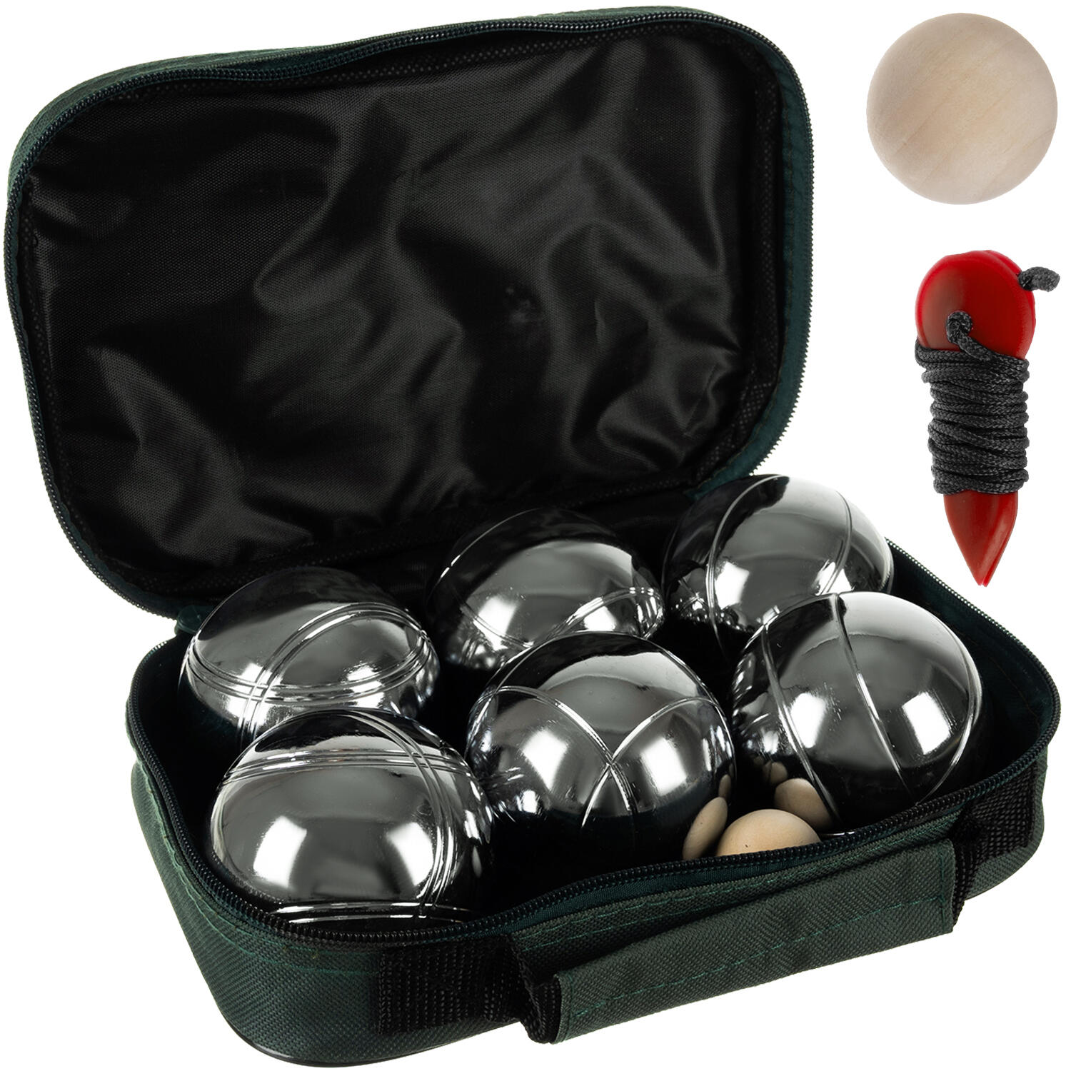 Kule Bule Boule Gra + Pokrowiec Petanque 6 Kul do Gry 6szt Duże Zestaw Etui