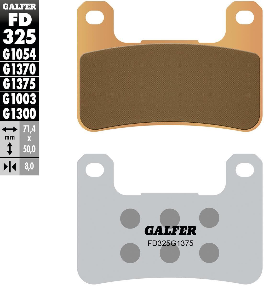 Klocki hamulcowe GALFER FD325 (G1375) półmetaliczne