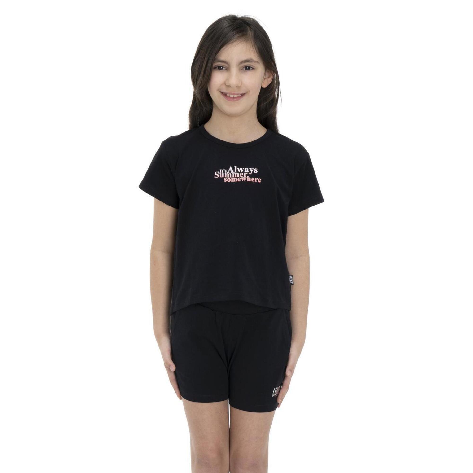 Kolorowa  krótka koszulka dziewczęca