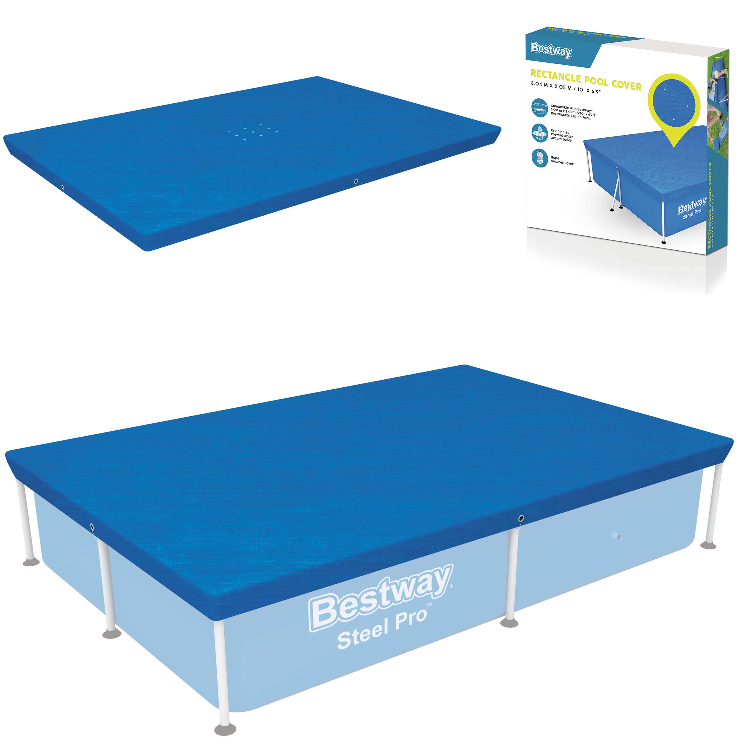 Pokrywa na basen stelażowy 300x201cm Bestway