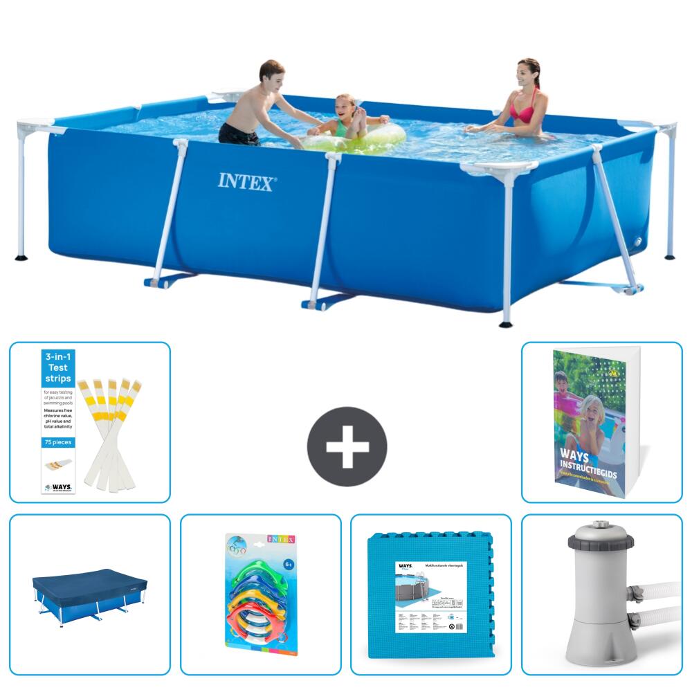 INTEX Basen ze stelażem Prostokątny - 300x200x75 cm - 7-częściowy S48
