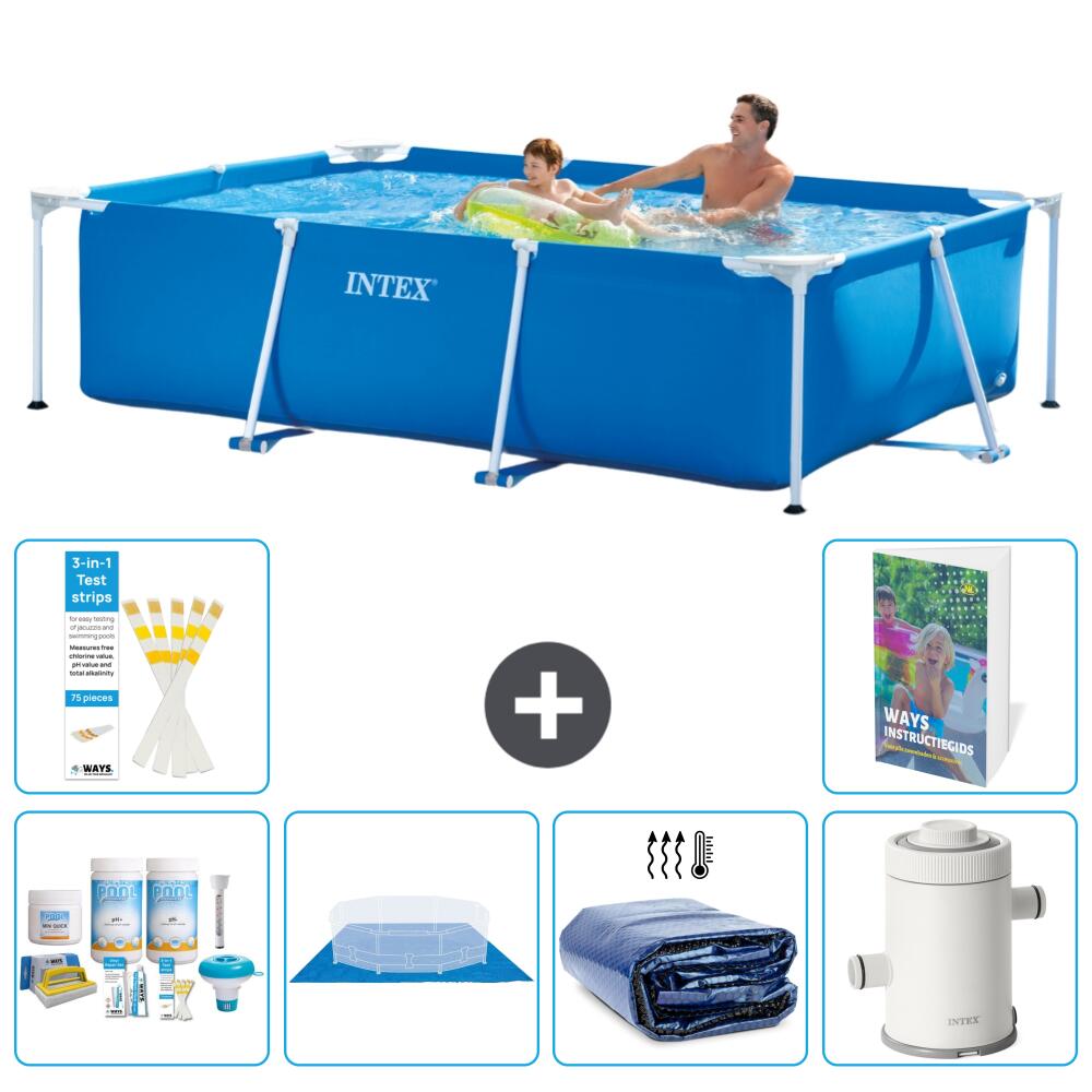 INTEX Basen ze stelażem Prostokątny - 260x160x65 cm - 7-częściowy S115