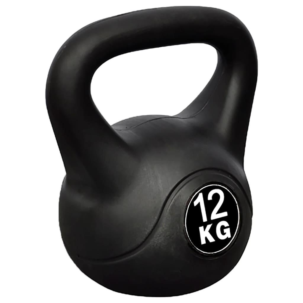 Kettlebell VidaXL 12 kg, beton z powłoką plastikową