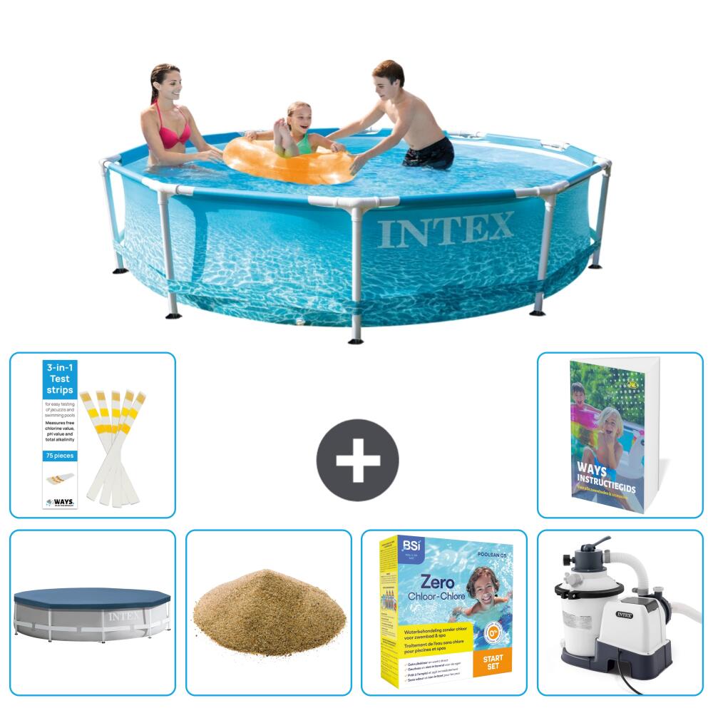 INTEX Basen ze stelażem Okrągły - 305x76 cm - 7-częściowy S170