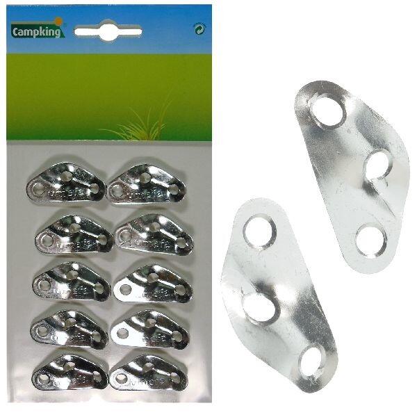 Umefa 10 szt. napinacze aluminiowe trzyotworowe