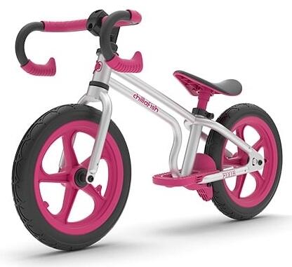 Różowy rower równoważny Chillafish Fixie dla dzieci - lekki i trwały