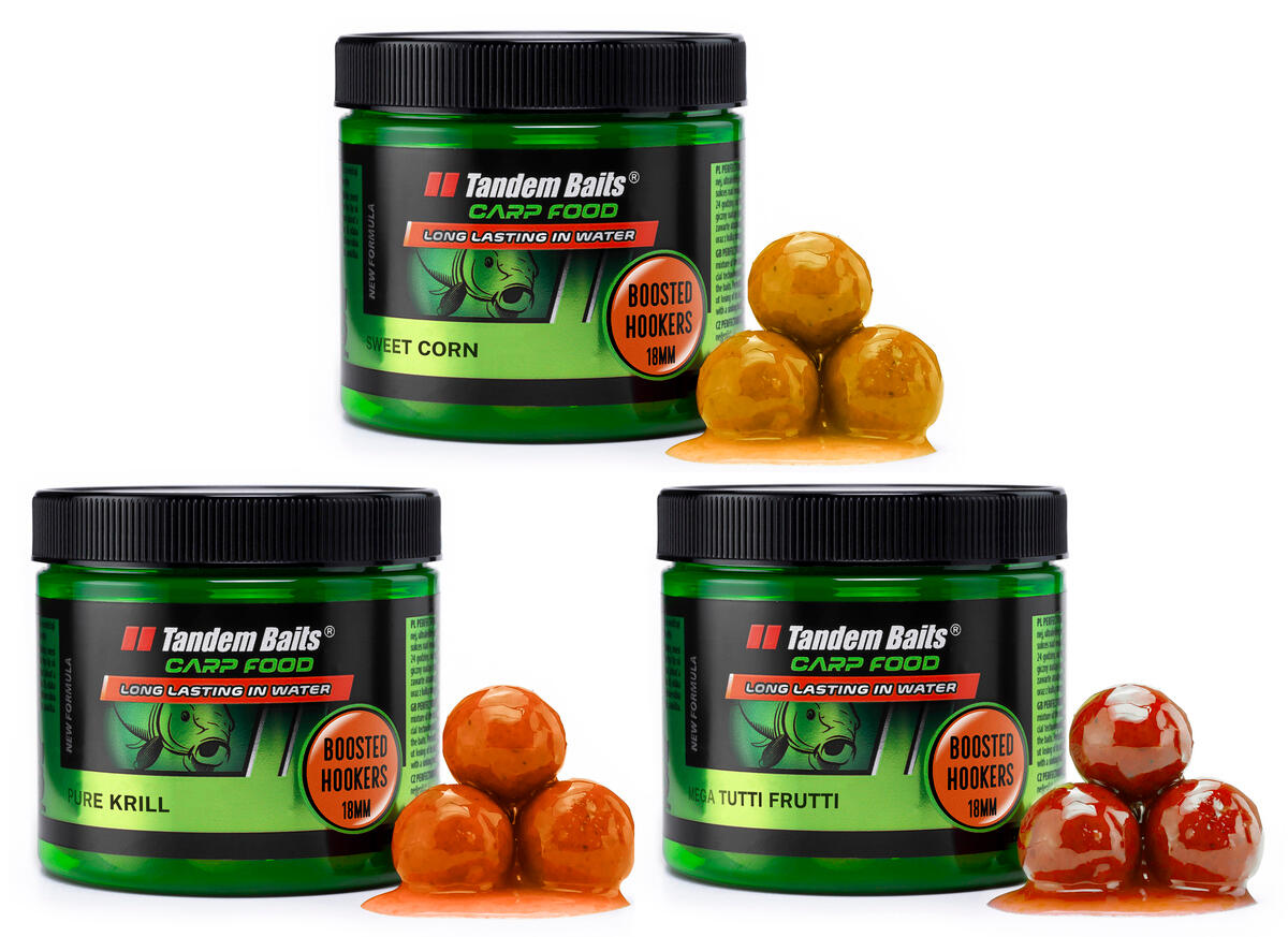 Kulki haczykowe Carp Food Boosted Hookers 18mm/300g Mix nr 2 – 3 sztuki