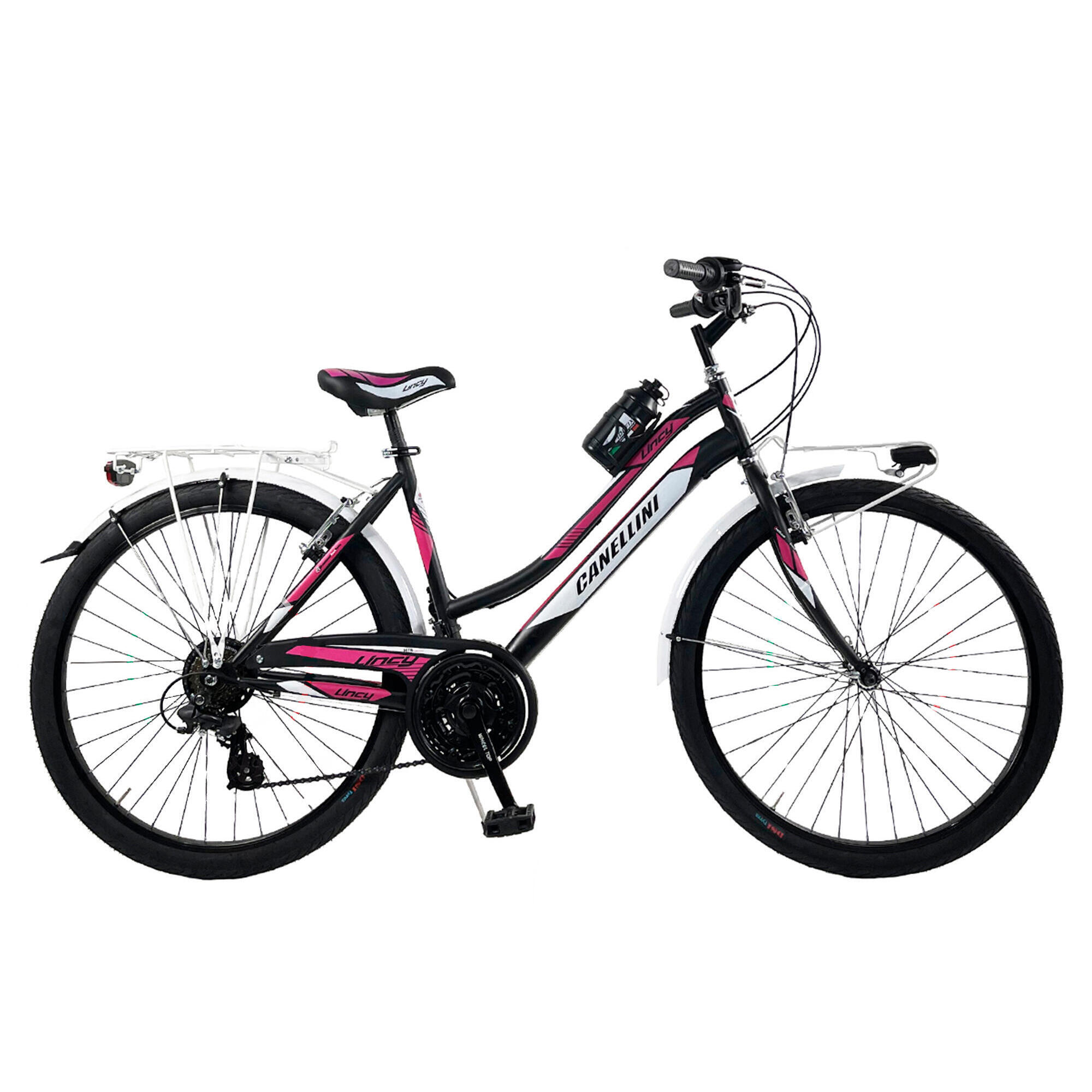 Rower Dziecięcy MTB Canellini LINCY 26 - Czarny/Fuksja