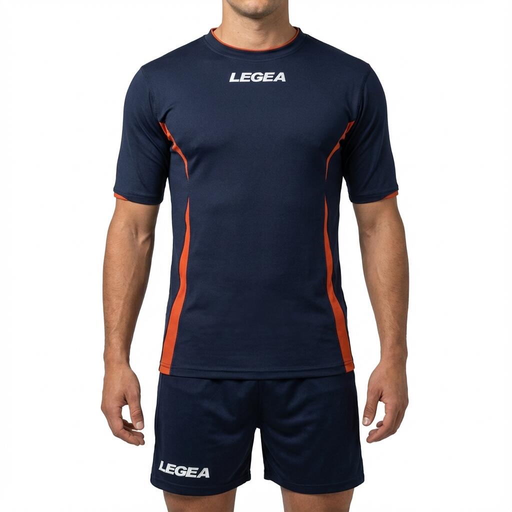 Mężczyzna Sport Dres rozgrzewkowy Piemonte Legea niebiesko-pomarańczowy
