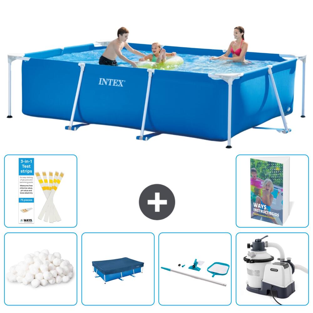 INTEX Basen ze stelażem Prostokątny - 300x200x75 cm - 7-częściowy S153