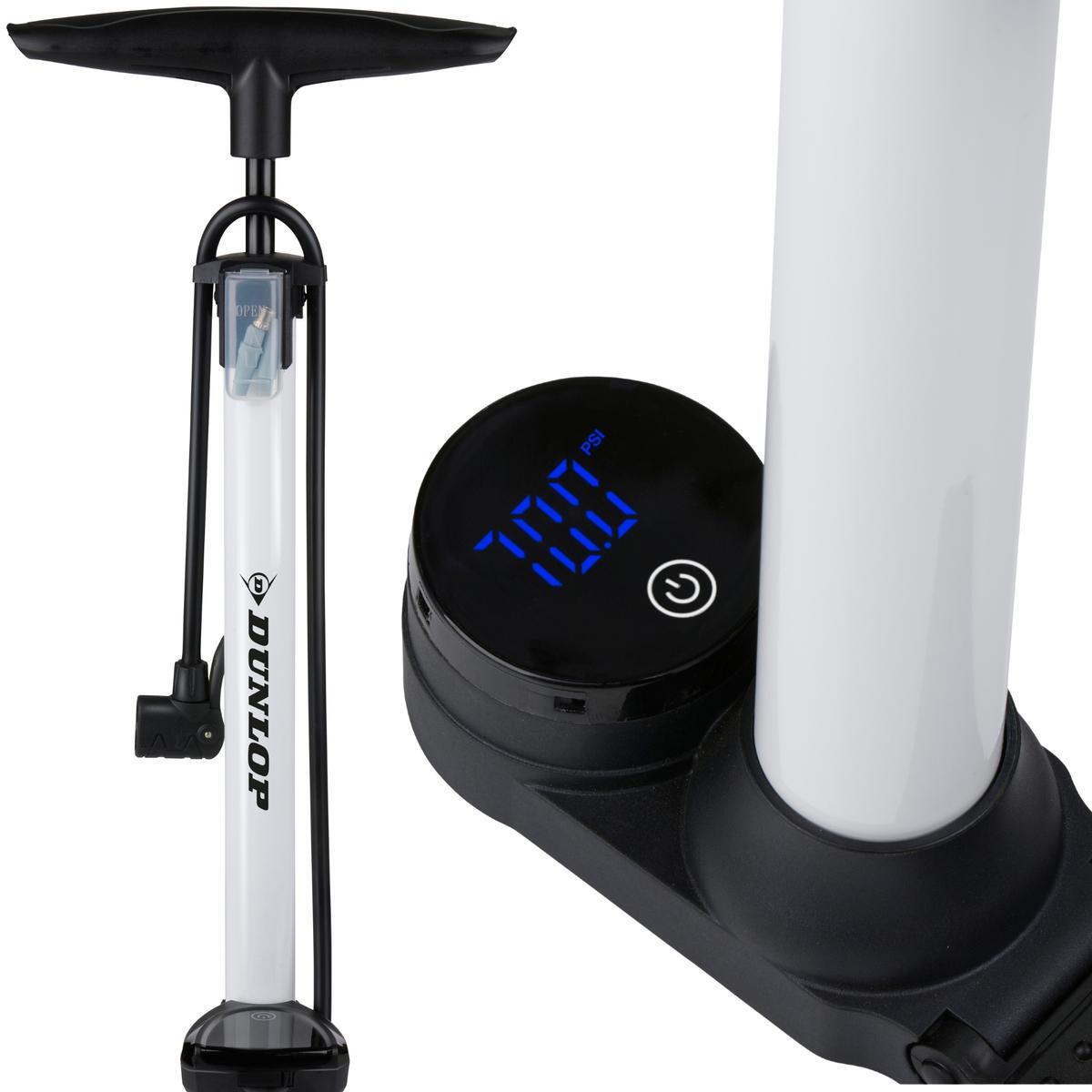 Pompka rowerowa turystyczna Dunlop 174Psi (12Bar) składana podstawa