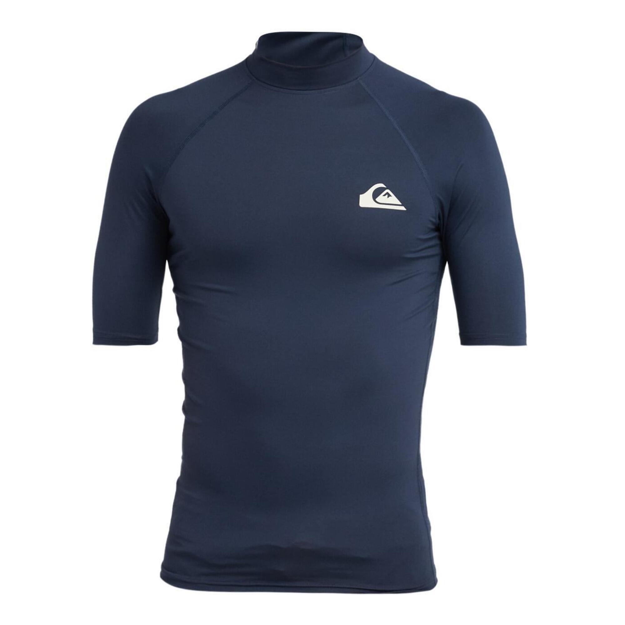 Koszulka surf UPF 50 z krótkim rękawem dla Mężczyzn EVERYDAY Czarny