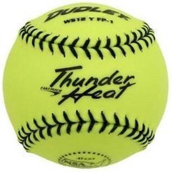 Piłka treningowa do softballu - Thunder Heat - żółta - 12 cali