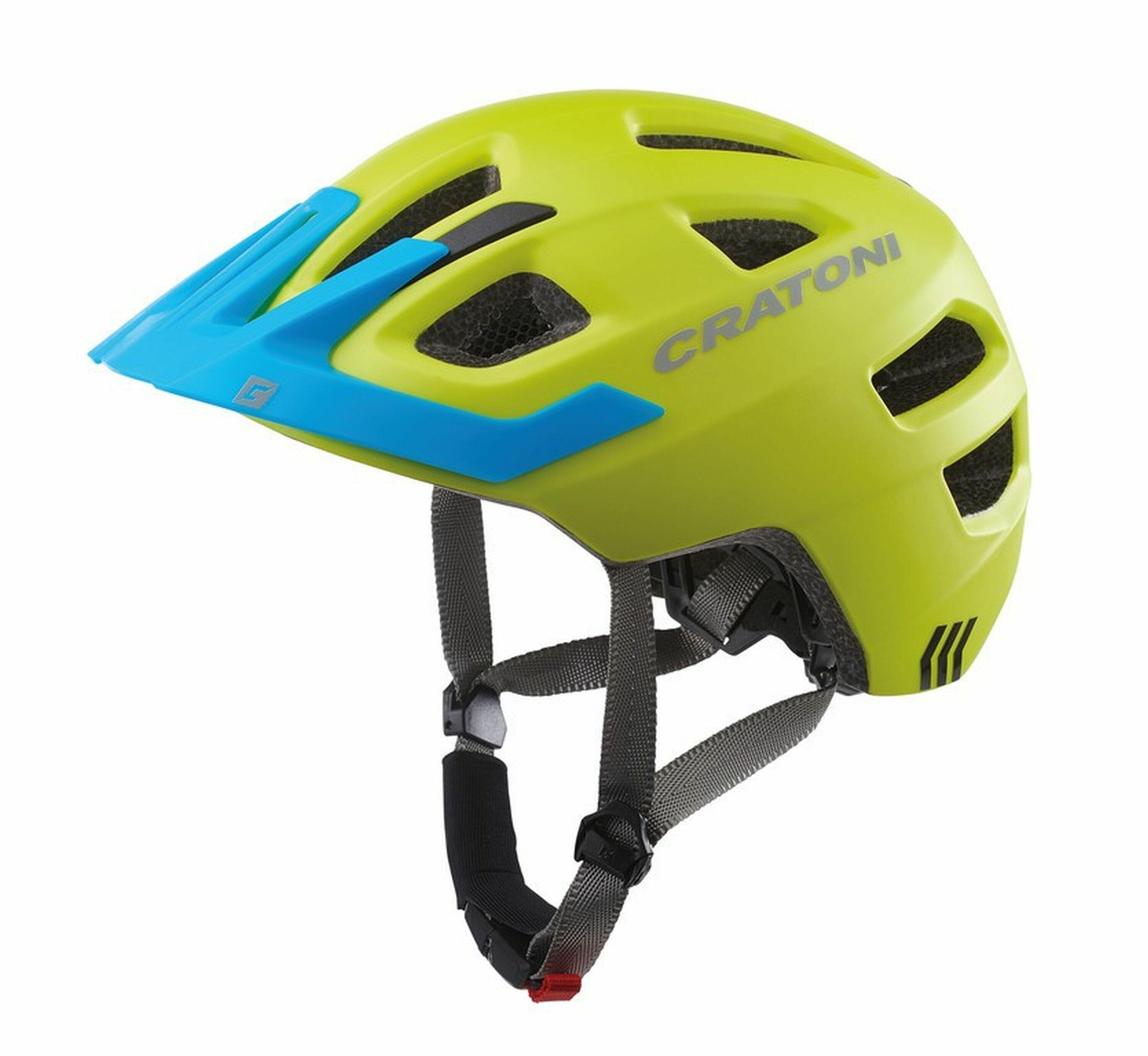 Dziecięcy kask rowerowy Maxster Pro limonkowy/niebieski matowy