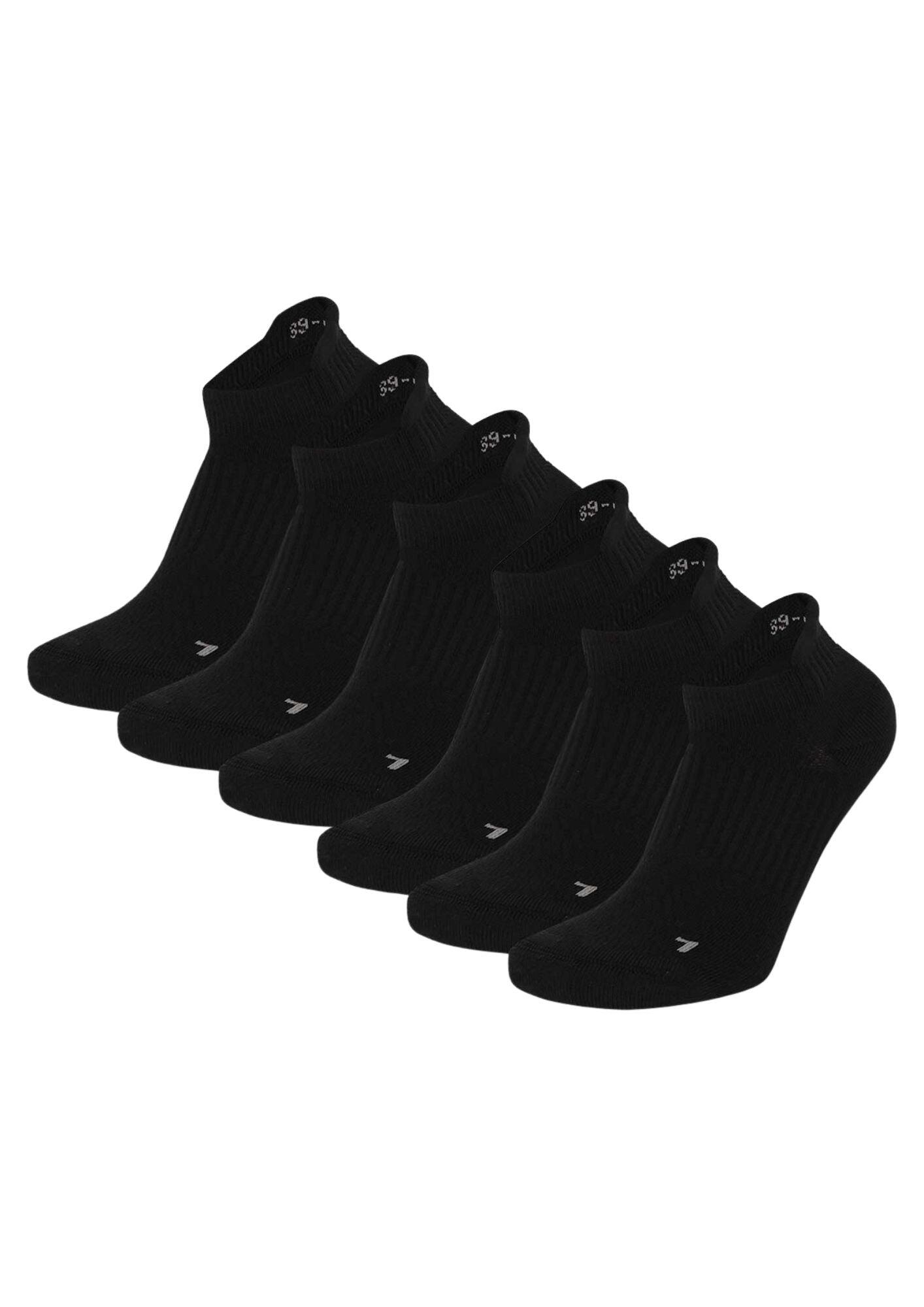 Skarpety Fitness Sneaker – 6 szt. – Czarne unisex