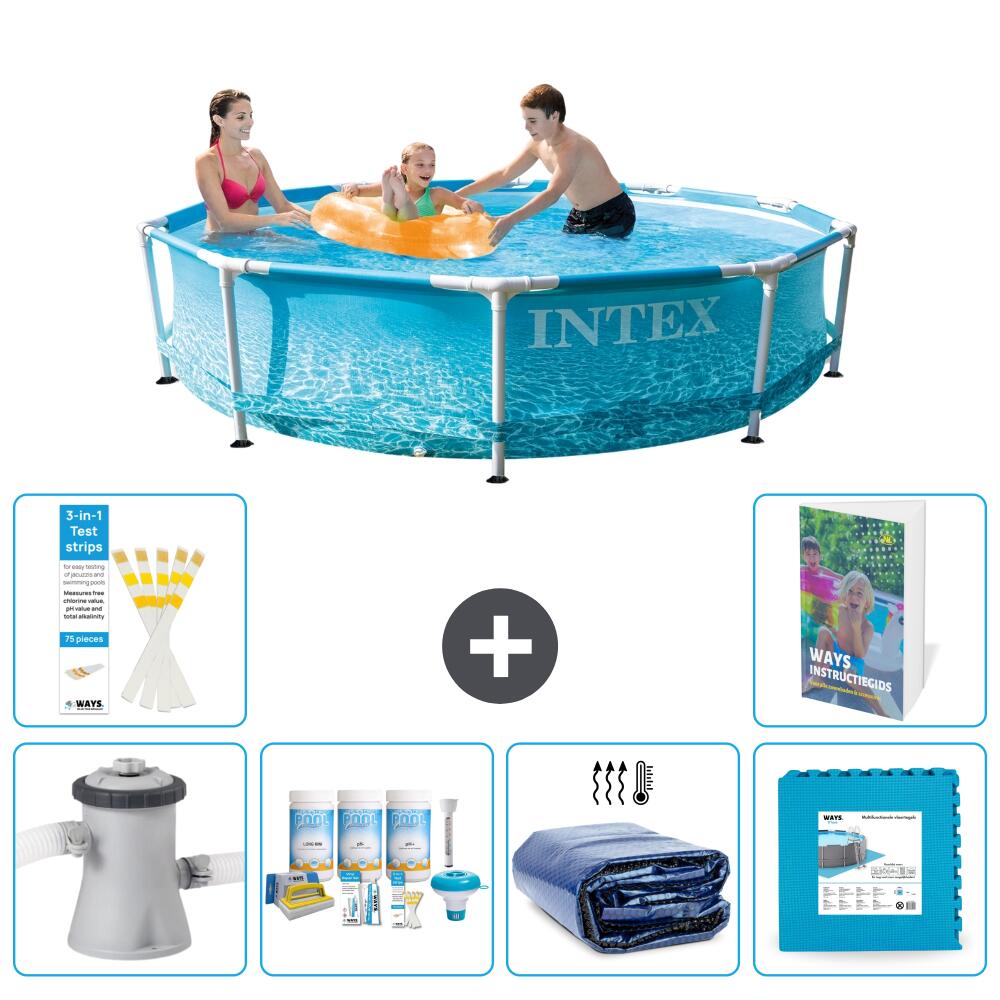 INTEX Basen ze stelażem Okrągły - 305x76 cm - 7-częściowy S188