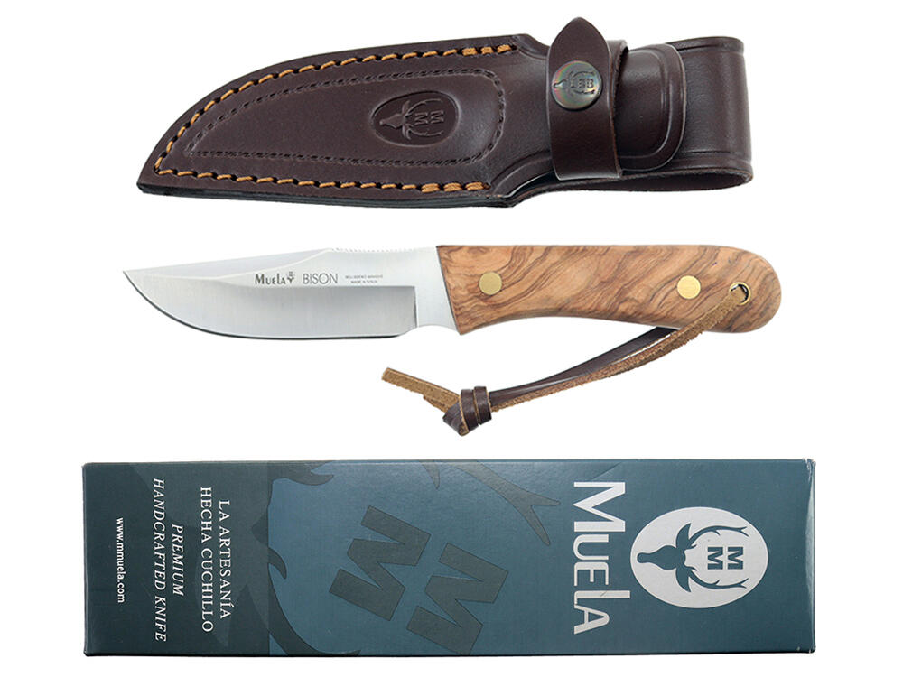 Nóż myśliwski buscraft hiszpański Bison Olive Wood