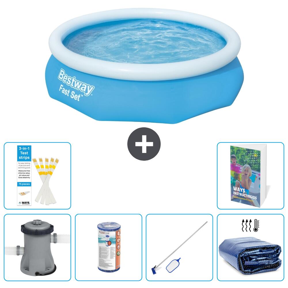 BESTWAY Basen Fast Set Okrągły - 305x76 cm - 7-częściowy S194