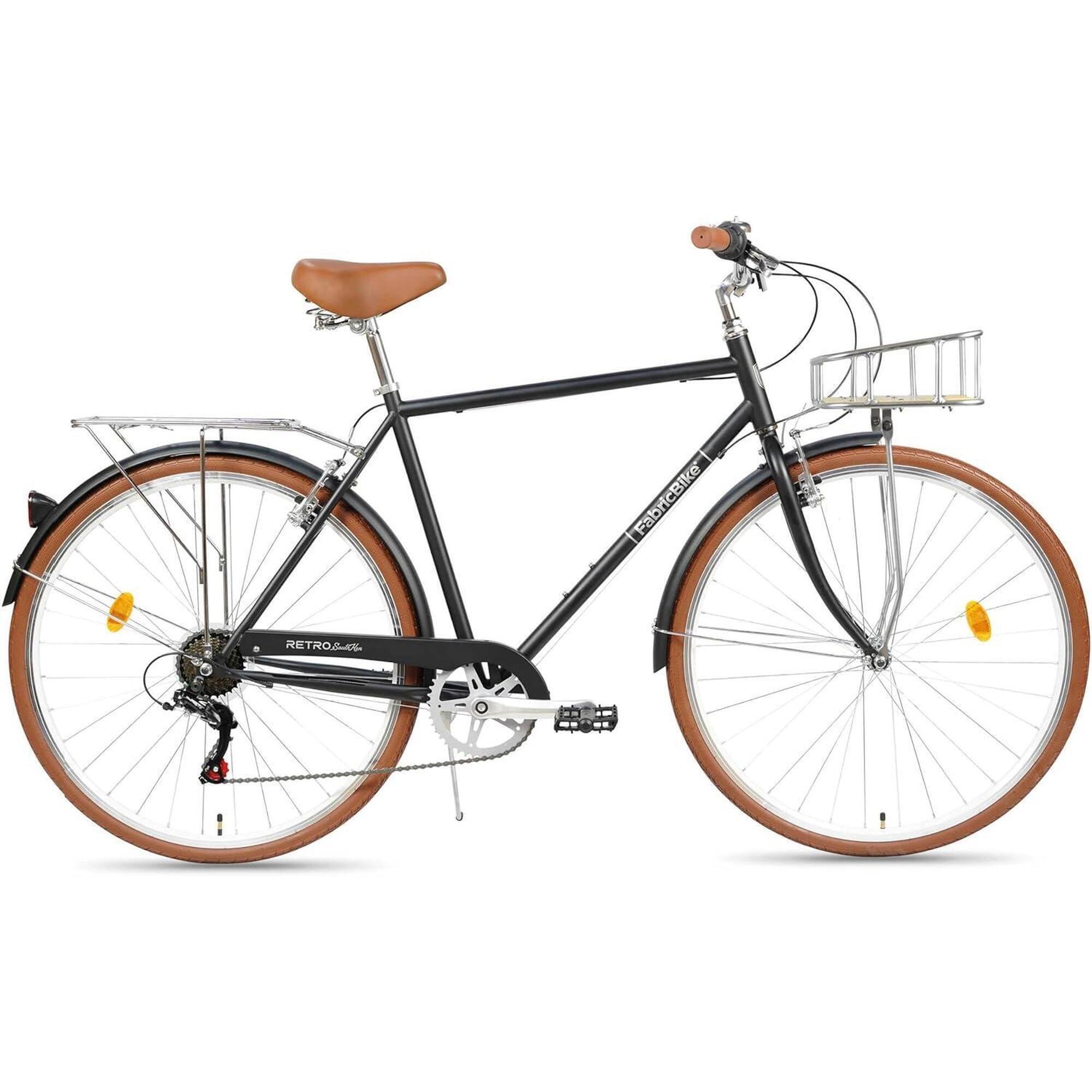 FabricBike Southken – rower miejski 28”  koszyk  komfort  7 biegów  Black Deluxe
