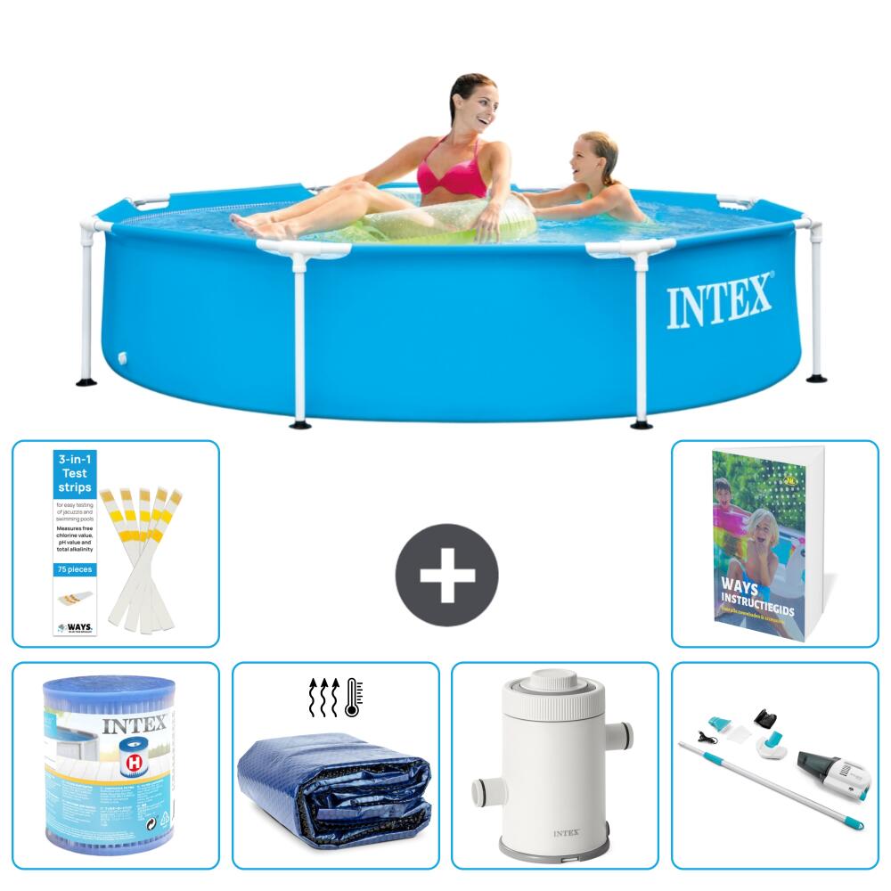 INTEX Basen ze stelażem Okrągły - 244x51 cm - 7-częściowy S120